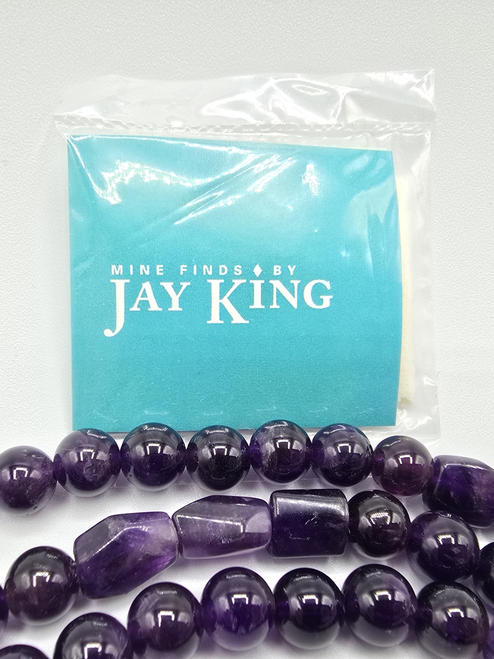 Jay King Amethyst Bead Necklace 38" Long, Mine Finds, Sterling Accent Purple DTR - Picture 5 of 8